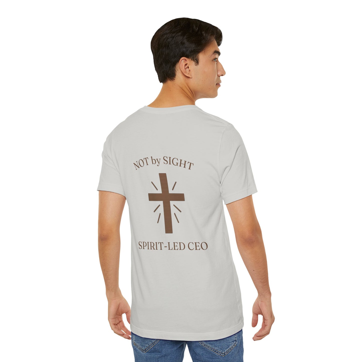 Promoting by Faith Tee | Spirit-Led CEO Shirt | Faith Based Apparel | Christian Entrepreneur | Not by Sight | Kingdom Business Wear