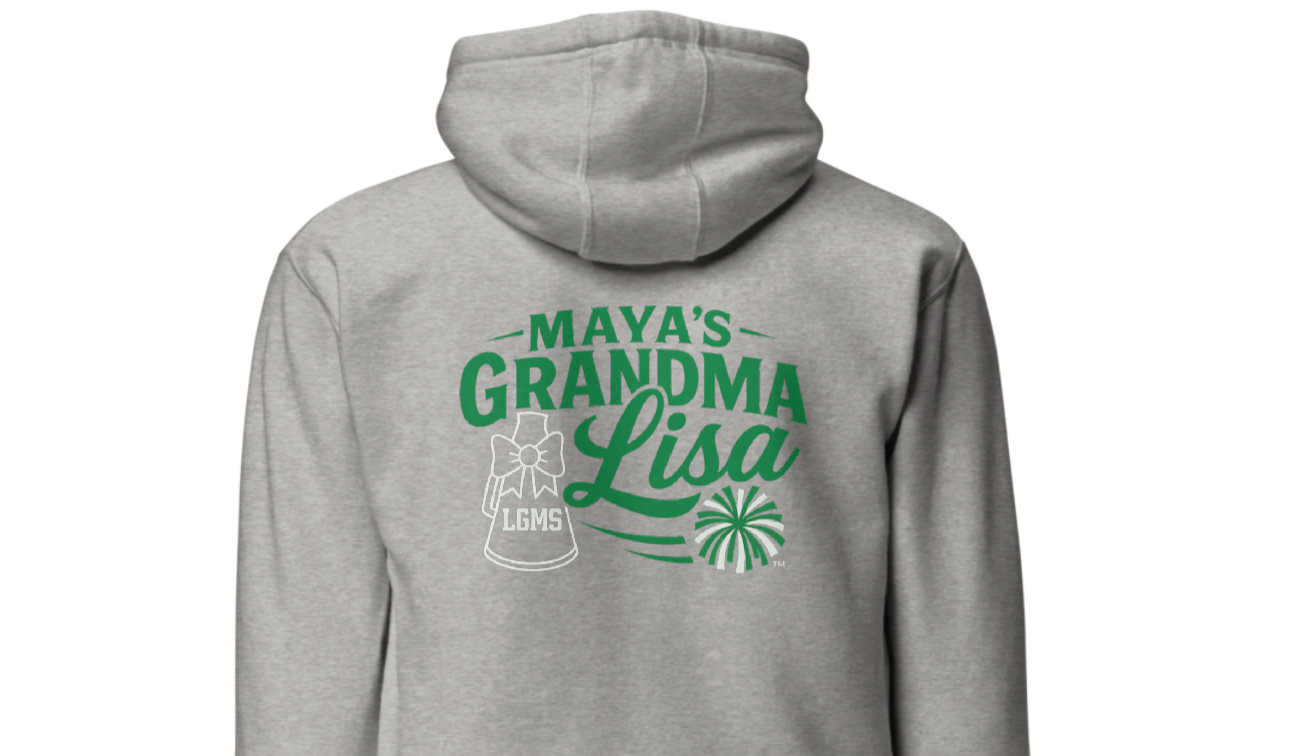 Lisa hoodie green writing