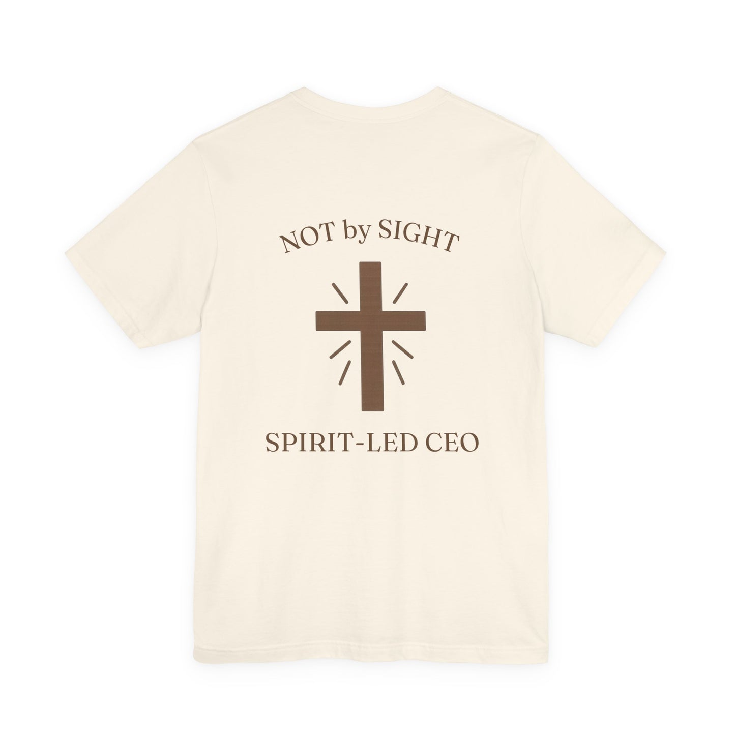 Promoting by Faith Tee | Spirit-Led CEO Shirt | Faith Based Apparel | Christian Entrepreneur | Not by Sight | Kingdom Business Wear