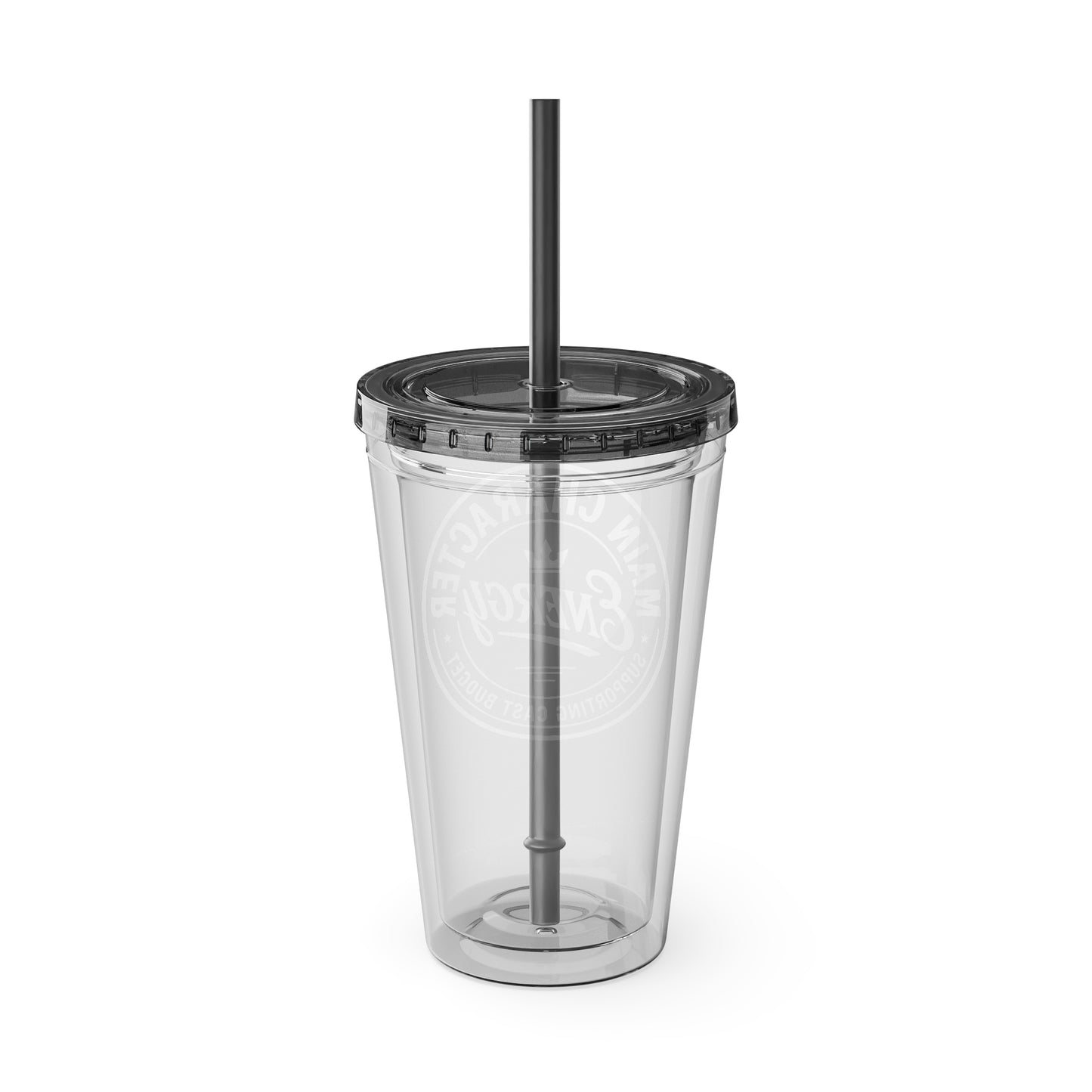 Main Character Energy Tumbler | Supporting Cast Budget | 16oz Double-Wall Acrylic Cup with Straw | 11 Colors | Viral TikTok Drinkware