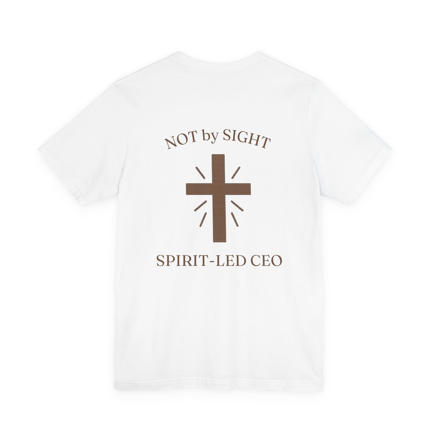 Promoting by Faith Tee | Spirit-Led CEO Shirt | Faith Based Apparel | Christian Entrepreneur | Not by Sight | Kingdom Business Wear