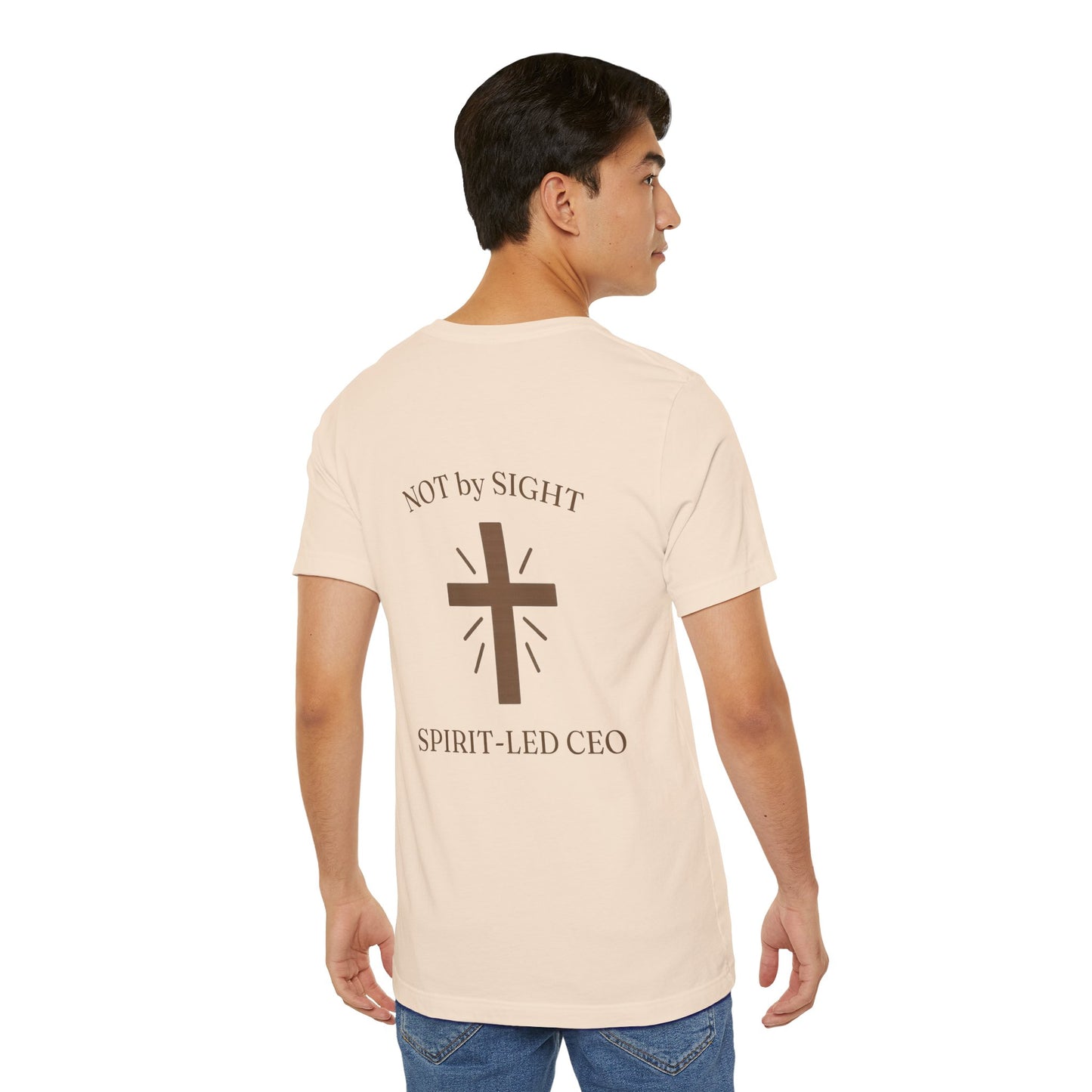 Promoting by Faith Tee | Spirit-Led CEO Shirt | Faith Based Apparel | Christian Entrepreneur | Not by Sight | Kingdom Business Wear