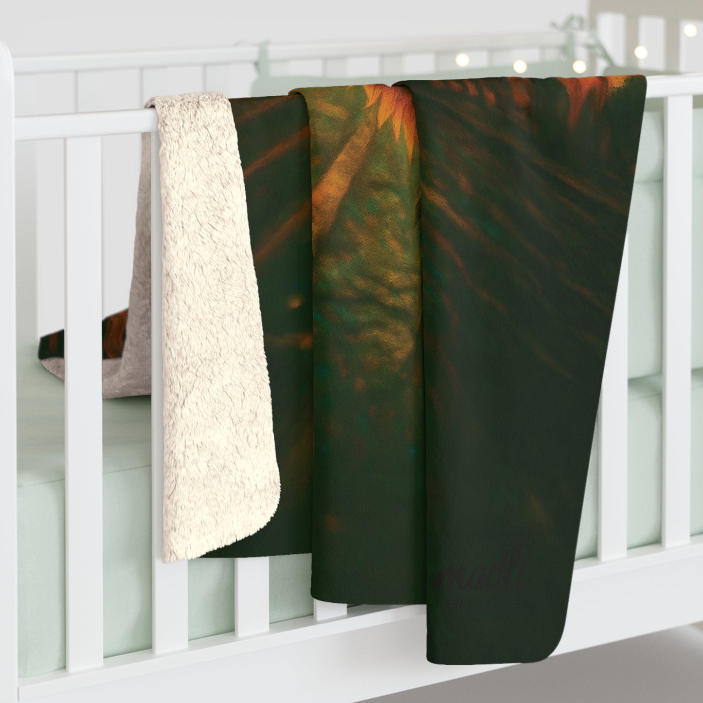 Cozy Sherpa Fleece Blanket - Defying the Odds, Artistic Throw for Home Decor, Gift for Comfort Lovers, Modern Art Accent Blanket