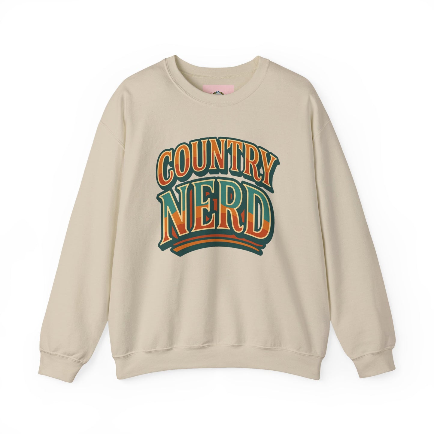 Country Nerd Crewneck Sweatshirt – Retro Western Graphic Pullover -Unisex Crewneck
