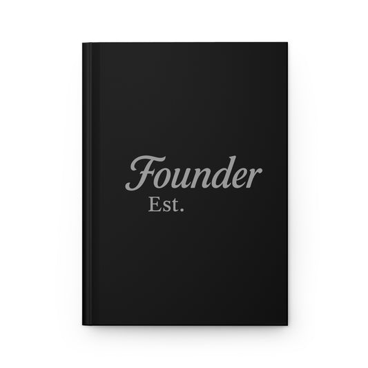 Founder Est. [Year] Leather Hardcover Journal, Personalized Entrepreneur Notebook, Custom Business Gift, Embossed Startup Planner, CEO Diary