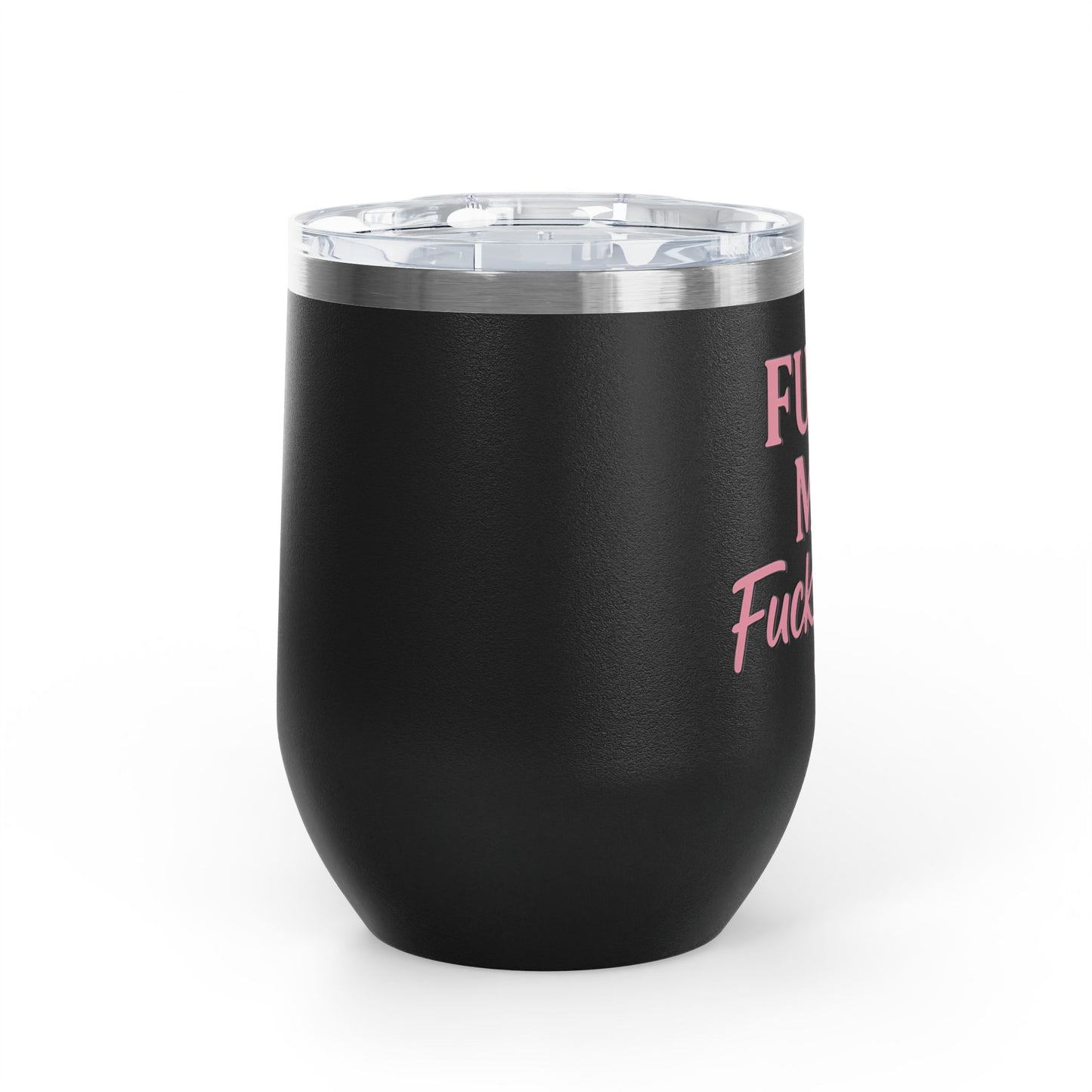 Fund Me or F* Off Tumbler, Founder Tumbler, Boss Babe Wine Tumbler, Motivational Gift, Matte Black Blush Pink, Female Entrepreneur Cup