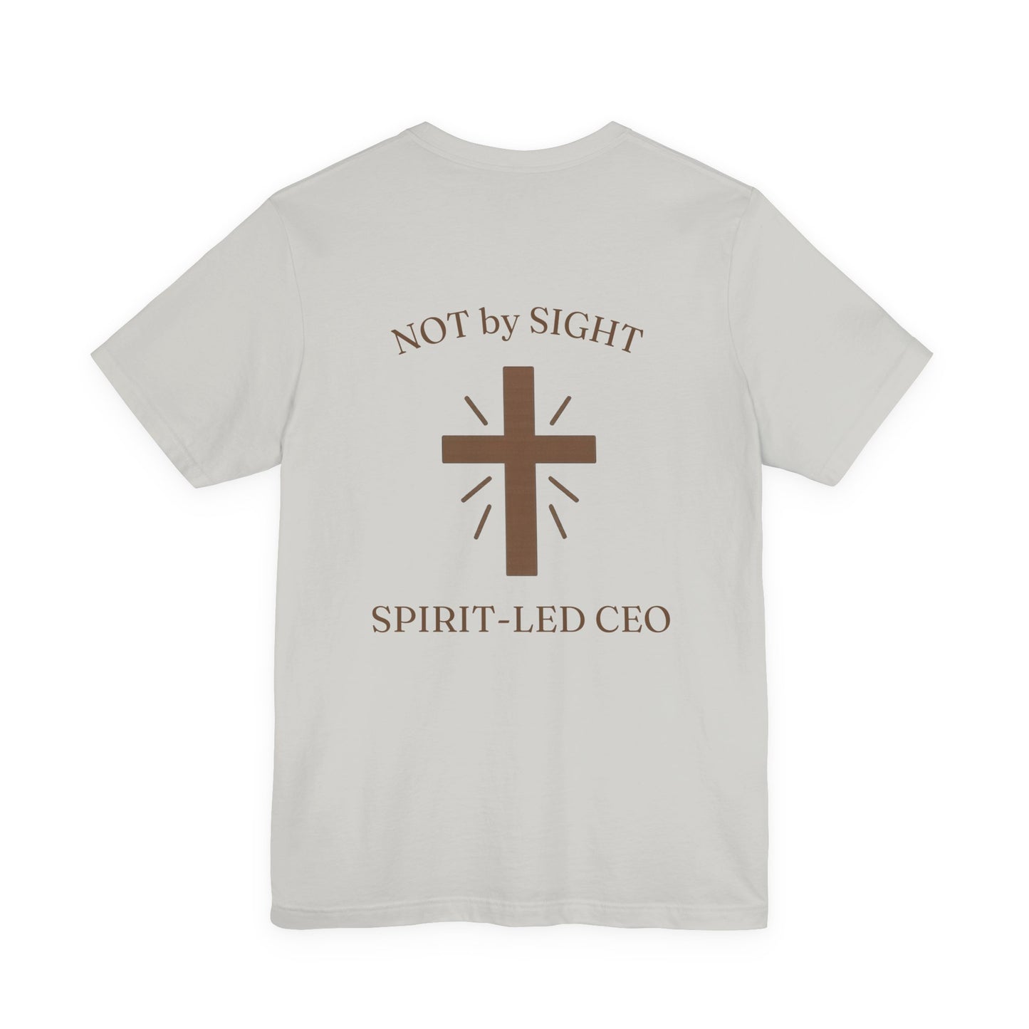 Promoting by Faith Tee | Spirit-Led CEO Shirt | Faith Based Apparel | Christian Entrepreneur | Not by Sight | Kingdom Business Wear