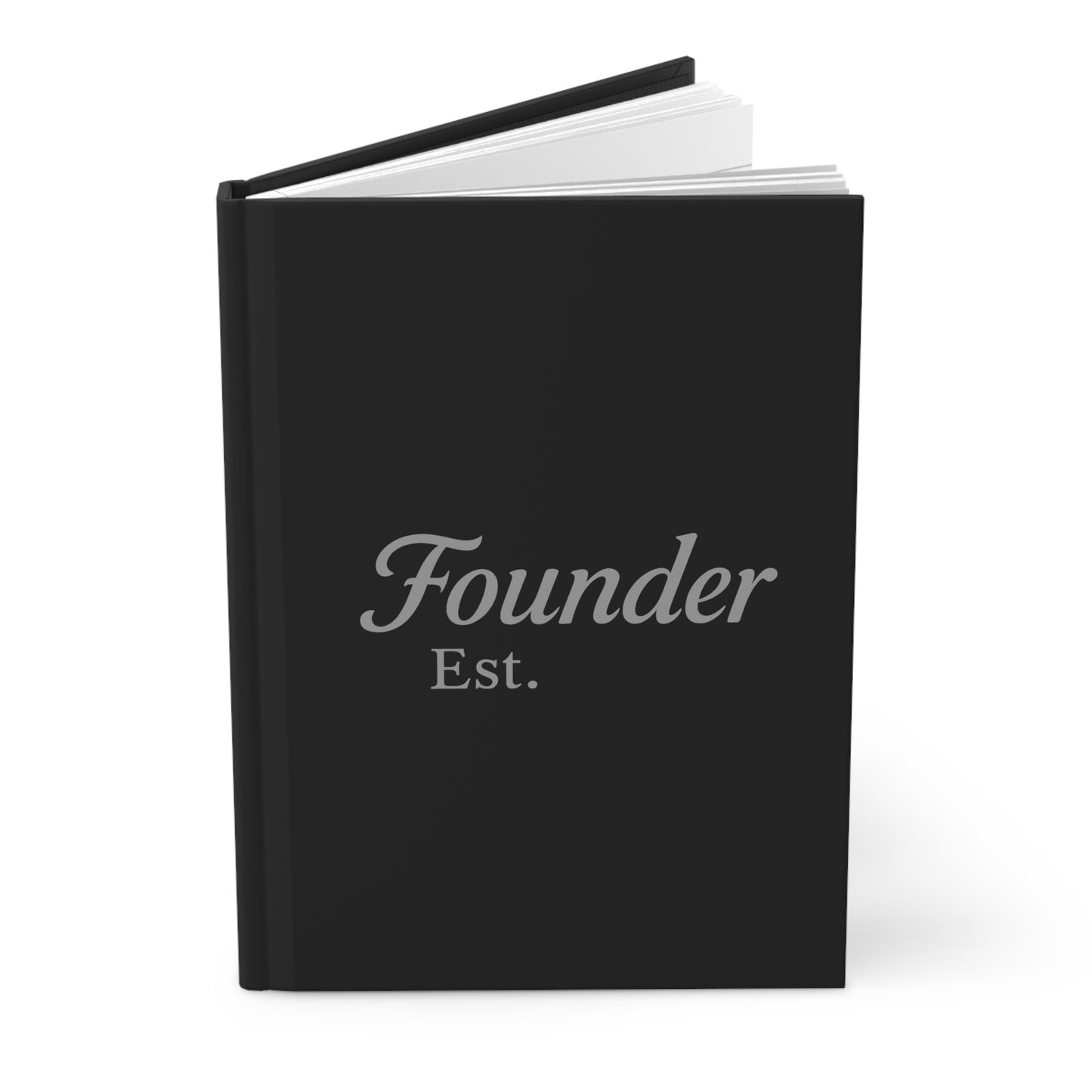 Founder Est. [Year] Leather Hardcover Journal, Personalized Entrepreneur Notebook, Custom Business Gift, Embossed Startup Planner, CEO Diary