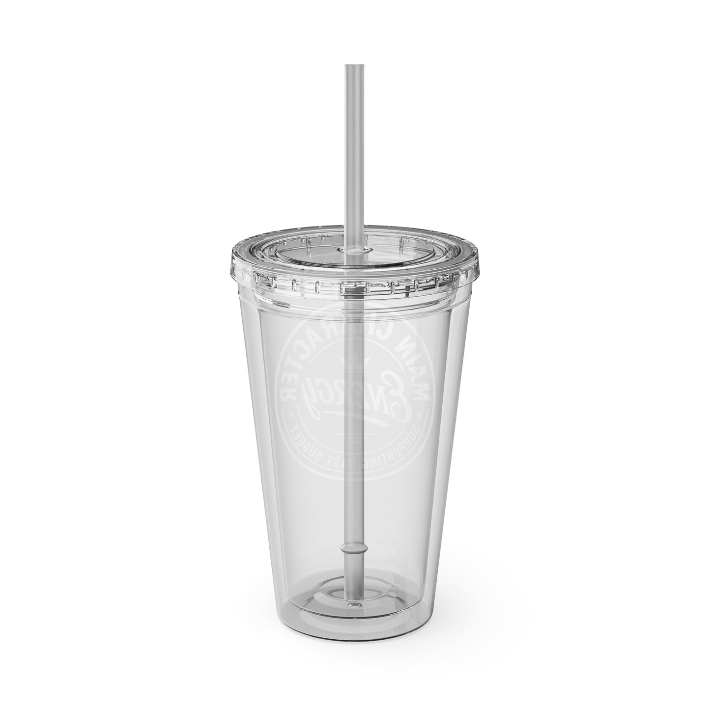 Main Character Energy Tumbler | Supporting Cast Budget | 16oz Double-Wall Acrylic Cup with Straw | 11 Colors | Viral TikTok Drinkware