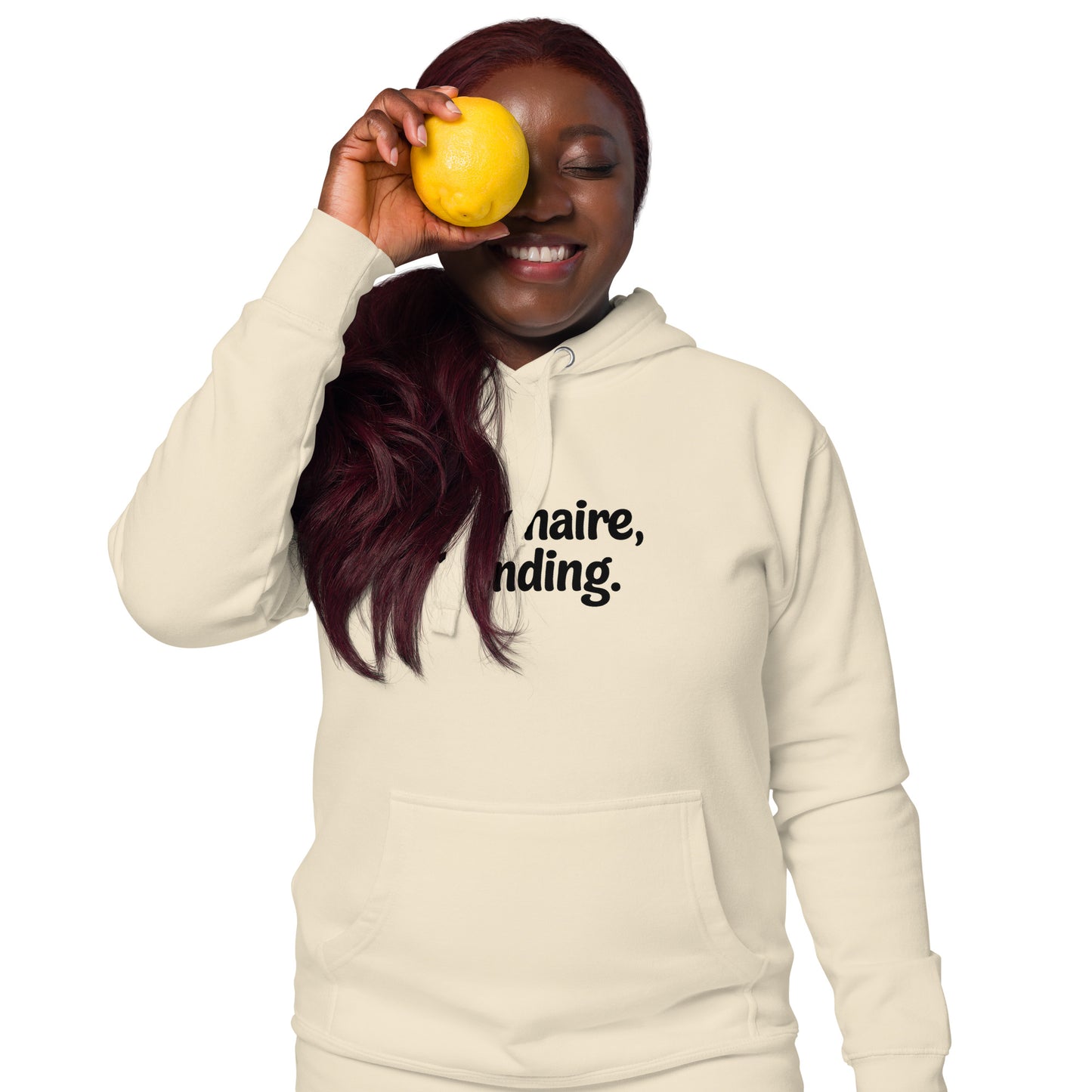 Founder gift hoodie in soft cotton blend, minimalist “Billionaire, Pending.” design for streetwear affirmation seekers.